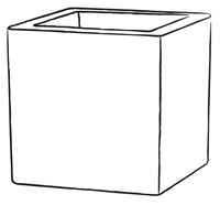 Vaso 58x58x58cm in Resina Tulli Schio Cubo Essential 60 Bronzo