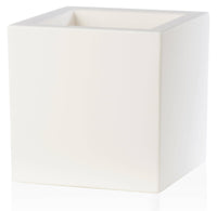 Vaso 25x25x25cm in Resina Tulli Schio Cubo Essential 25 Bianco