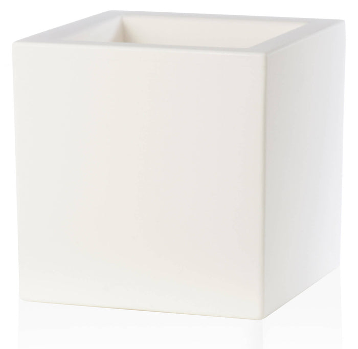 Vaso 25x25x25cm in Resina Tulli Schio Cubo Essential 25 Bianco