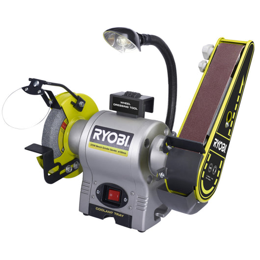 Rbgl250-Smerigliatrice Levigatrice Da Banco 220V Con Motore 250W, Diametro Disco 150Mm E Retroilluminazione-Ryobi