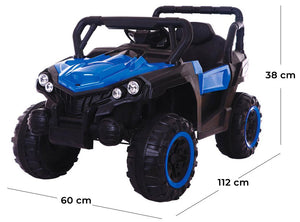 Macchina Elettrica per Bambini 12V Kidfun Fuoristrada Blu