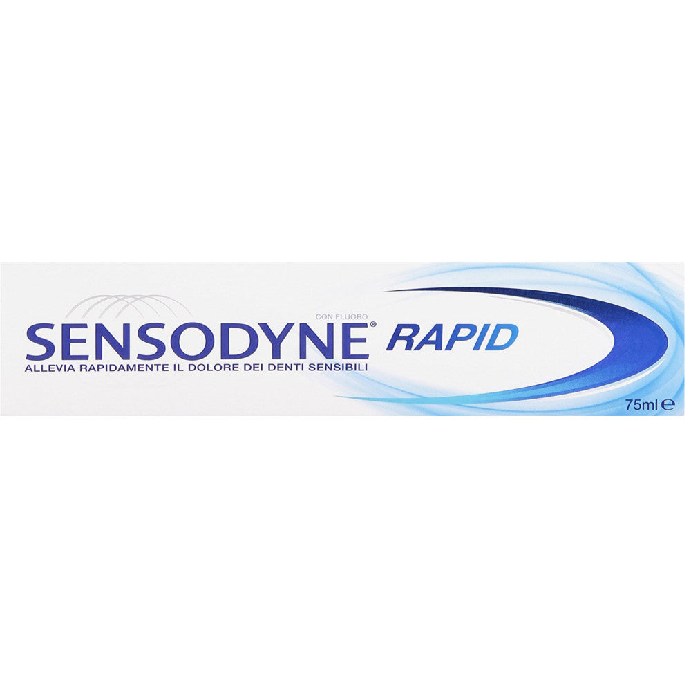 Dentifricio sensodyne rapid con fluoro confezione da 75 millilitri