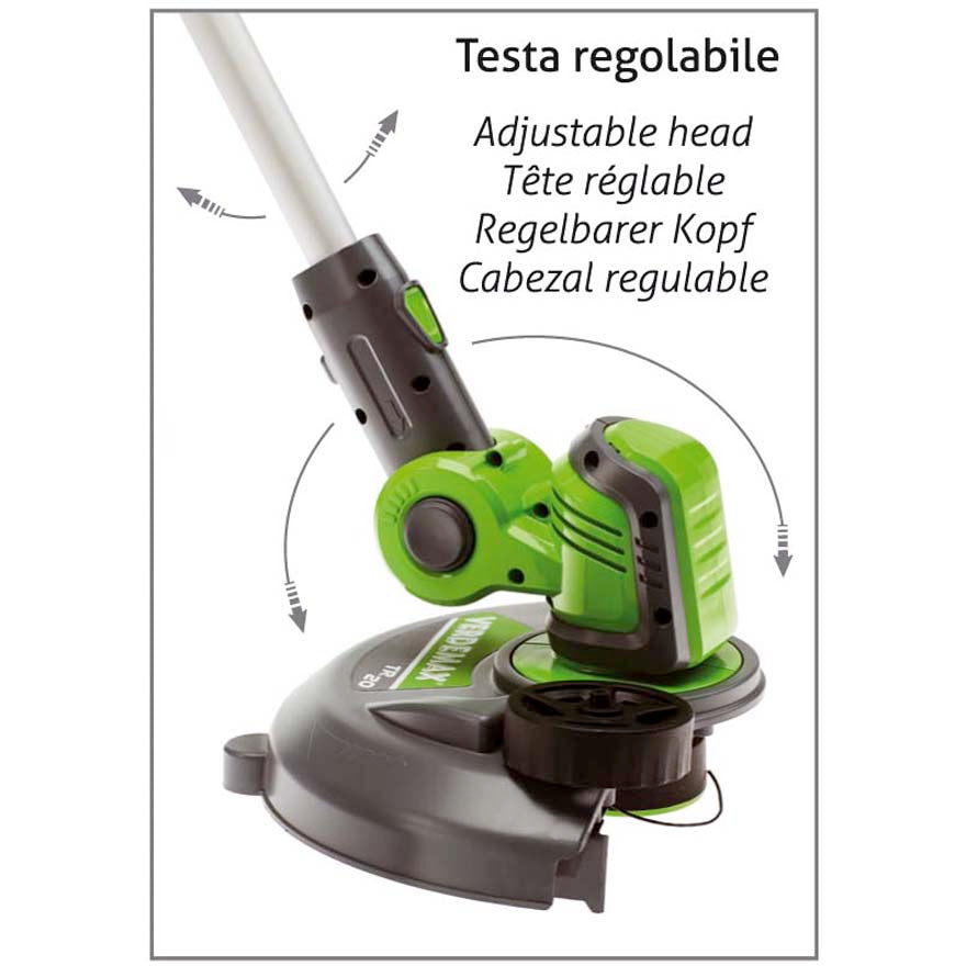 Tagliabordi a Batteria 20V Rama TR20 Grigio e Verde