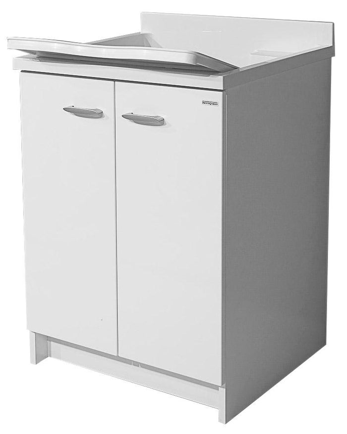 Mobile Lavatoio 60x60x85cm 2 Ante Asse in Termoplastico Montegrappa Marella Bianco con Cesto