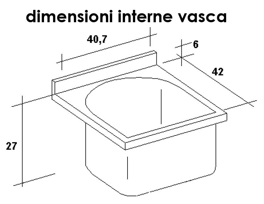 Mobile Lavatoio 45x50x85cm Anta Asse in Termoplastico Montegrappa Edilla Bianco Destra