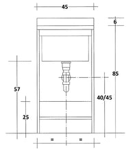 Mobile Lavatoio 45x50x85cm Anta Asse in Legno Montegrappa Edilla Bianco Sinistra con Cesto