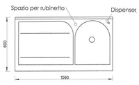 Lavatoio e Coprilavatrice 109x60x89cm Asse in Legno Montegrappa Edilla Bianco Destro con Cesto