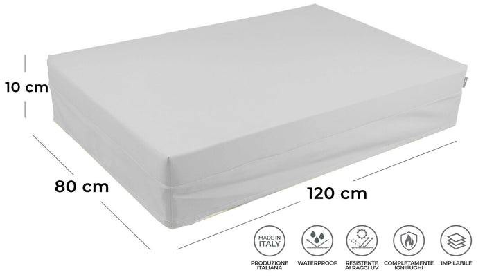 Cuscino per Pallet 120x80 cm in Similpelle Pomodone Turchese