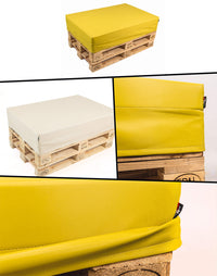 Cuscino per Pallet 120x80 cm in Similpelle Pomodone Giallo