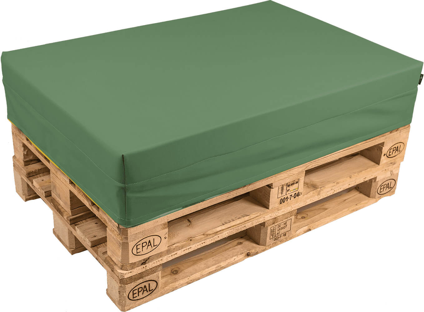 Cuscino per Pallet 120x80cm in Tessuto Pomodone Verdone