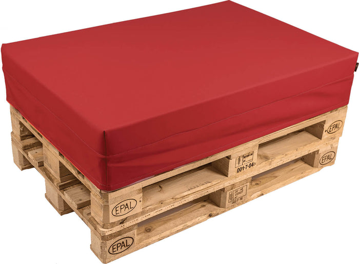 Cuscino per Pallet 120x80cm in Tessuto Pomodone Bordeaux