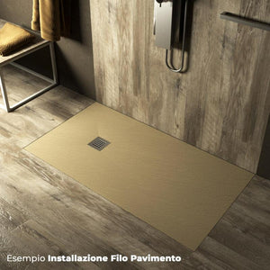 Piatto Doccia in Pietra 80x160 cm Pedrinelli Ardesia Stone Side Beige