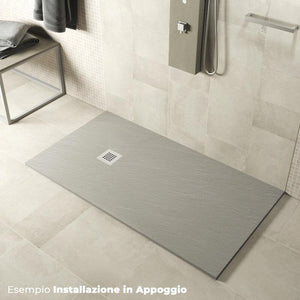 Piatto Doccia in Pietra 100x120 cm Pedrinelli Ardesia Stone Side Grigio