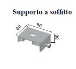 Coppia staffe di ancoraggio tenda da sole 3000 con cassonetto attacco a soffitto - Colore verde 6005