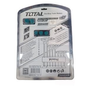 TOTAL SET 8pz CHIAVI TORX CHIAVE IMPUGNATURA A T T10-T50 CON SUPPORTO TOTTHHW80836