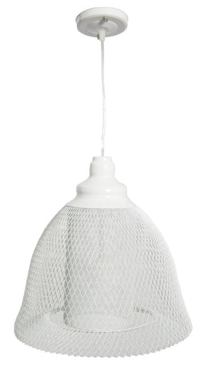 Paralume da Soffitto Net Ø31x33 cm Metallo Bianco