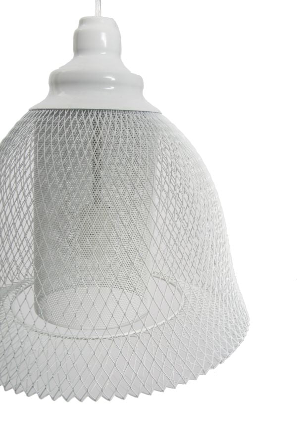 Paralume da Soffitto Net Ø31x33 cm Metallo Bianco