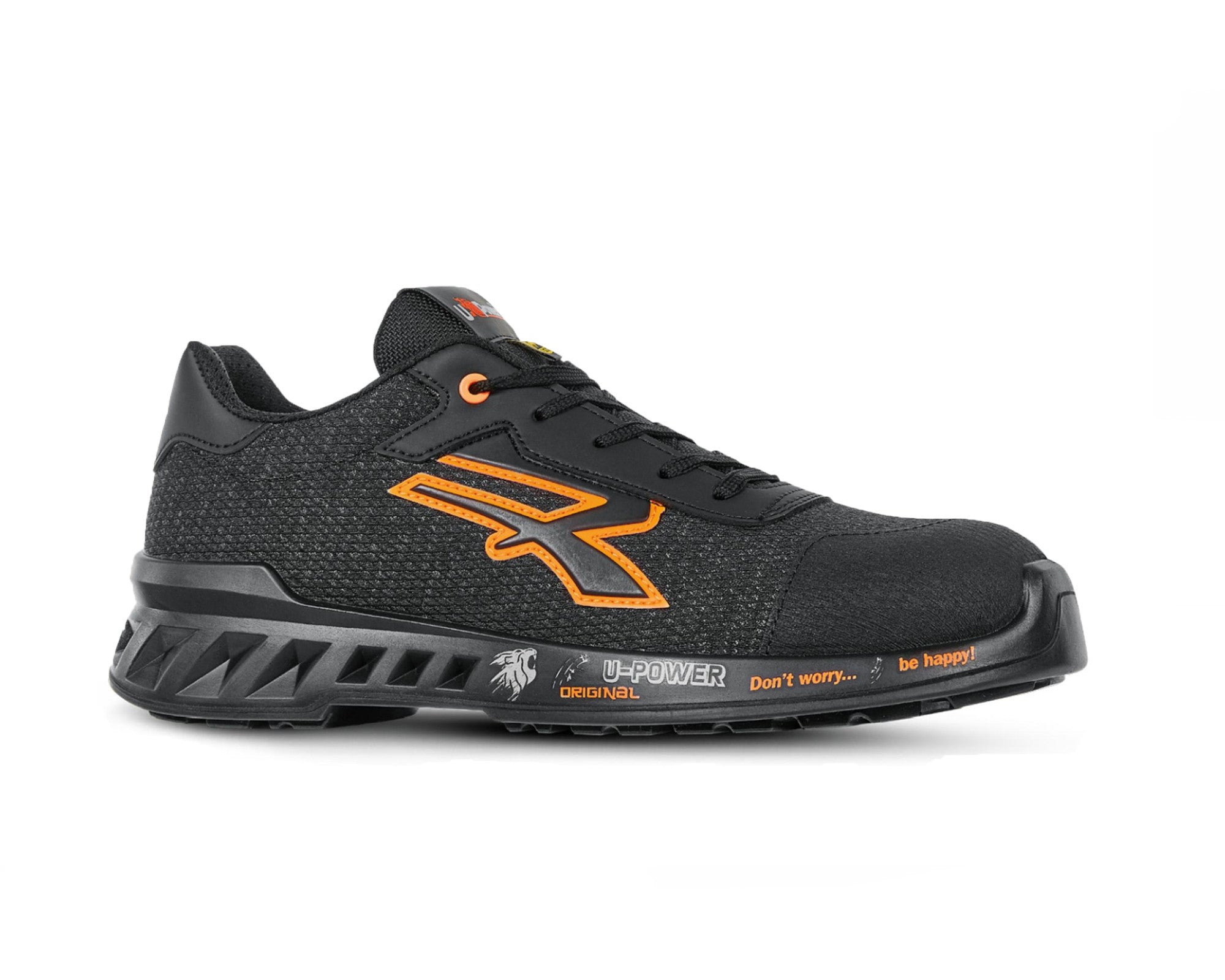 Bruce-Scarpe Antinfortunistica Basse Sportive Con Suola Antifatica 300Gr S1P Esd Src-Rv20026 Nero Arancio U-Power-Misura 41