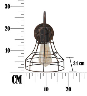 Lampada da Muro Industry 34x18x27 cm in Ferro