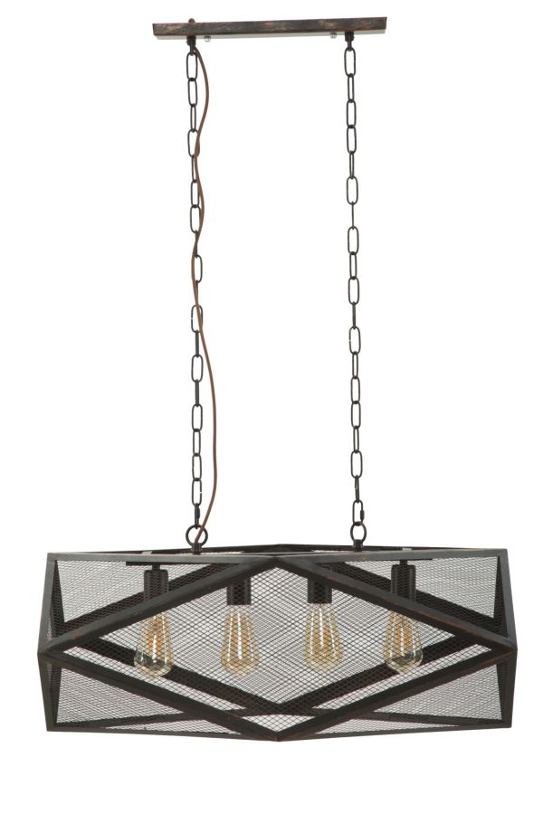 Lampadario Cage 75x27x28 cm in Ferro