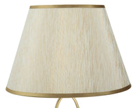 Lampada da Tavolo Glam Flush Ø30x58 cm in Ferro e Poliestere Oro e Crema