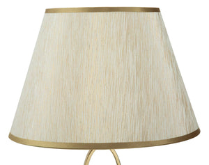 Lampada da Tavolo Glam Flush Ø30x58 cm in Ferro e Poliestere Oro e Crema