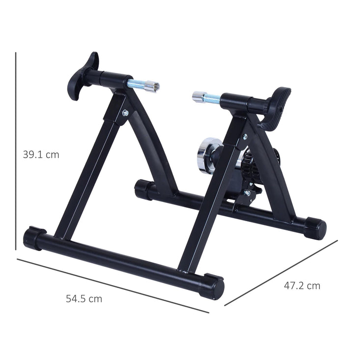 Rullo Pieghevole per Bicicletta Allenamento in Casa Nero 54.5x47.2x39.1 cm