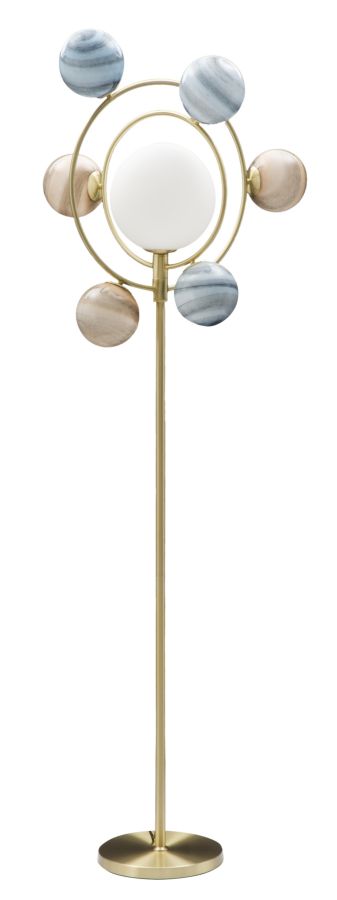 Lampada da Terra Universo 80x50x195 cm in Ferro e Vetro