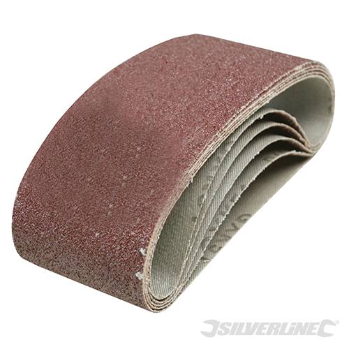 Nastri abrasivi 75 x 457mm in ossido di alluminio per levigatrici a nastro offerta silverline - Grana 120