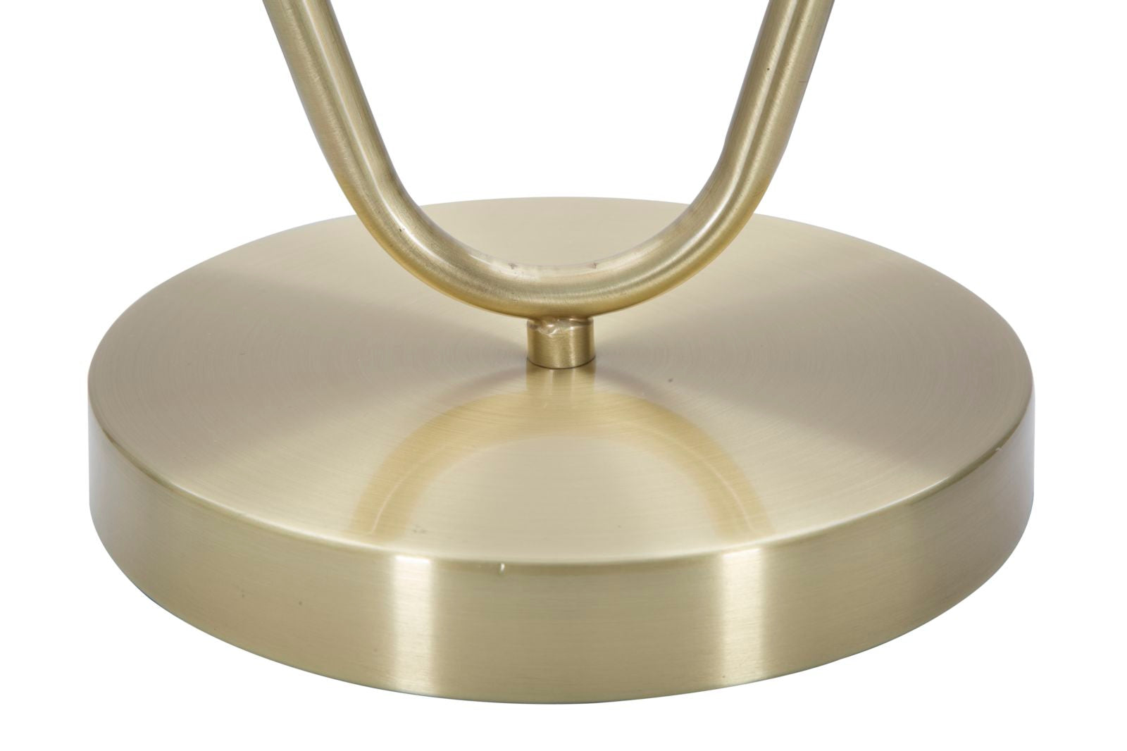 Lampada da Tavolo Glamy Drop 25x18x50 cm in Ferro e Vetro Oro e Bianco