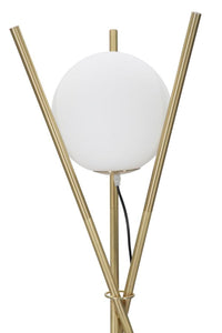 Lampada da Terra Glamy x Ø55x155 cm in Ferro e Vetro Oro e Bianco