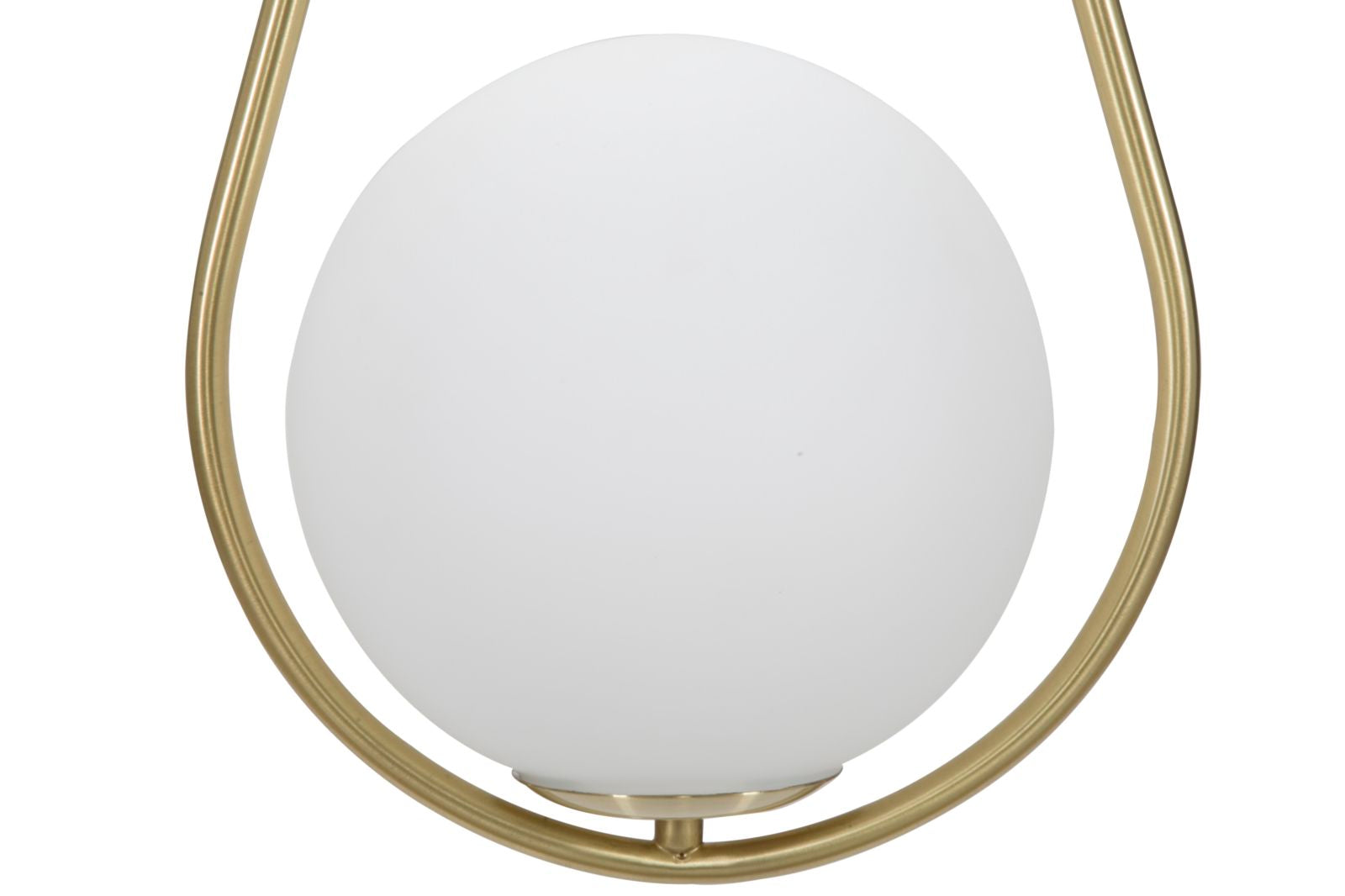 Lampadario Glamy Drop 24x20x46 cm in Ferro e Vetro Oro e Bianco