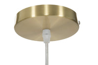 Lampadario Glamy Drop 24x20x46 cm in Ferro e Vetro Oro e Bianco