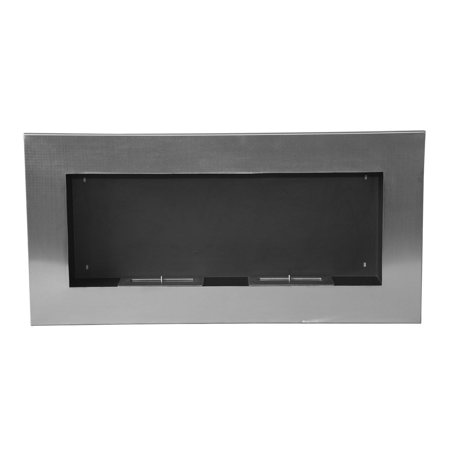 Camino a Bioetanolo da Parete 110x54 cm Inox