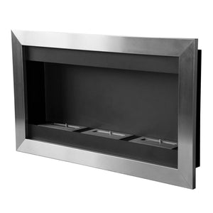 Camino a Bioetanolo da Parete 110x63 cm Inox