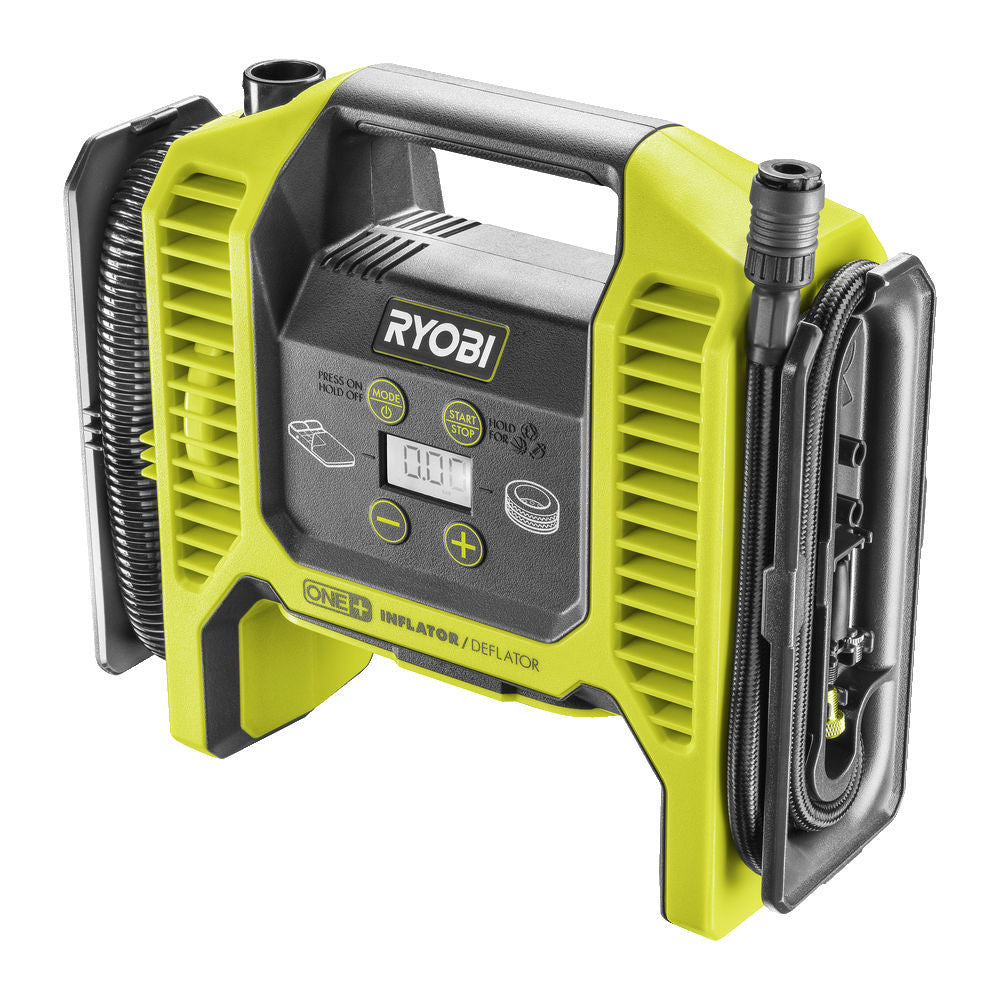 R18Mi-0-Compressore 18V Con Doppia Funzione, Accessori, Schermo Digitale E Modalita' Di Sgonfiaggio-Senza Batteria-Ryobi