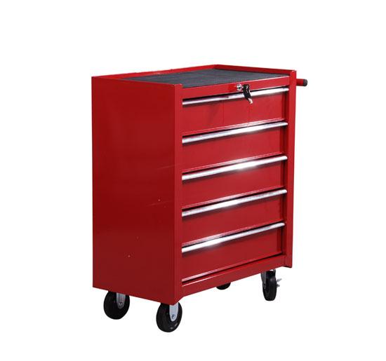 Carrello da Lavoro Cassettiera Porta Utensili Rosso 67.5x33x77 cm