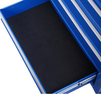 Carrello da Lavoro con 5 Cassetti Porta Utensili Blu 67.5x33x77 cm