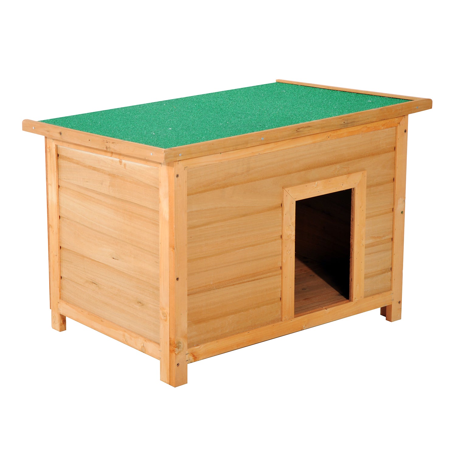 Cuccia per Cani Impermeabile da Esterno in Legno di Abete 85x58x58 cm