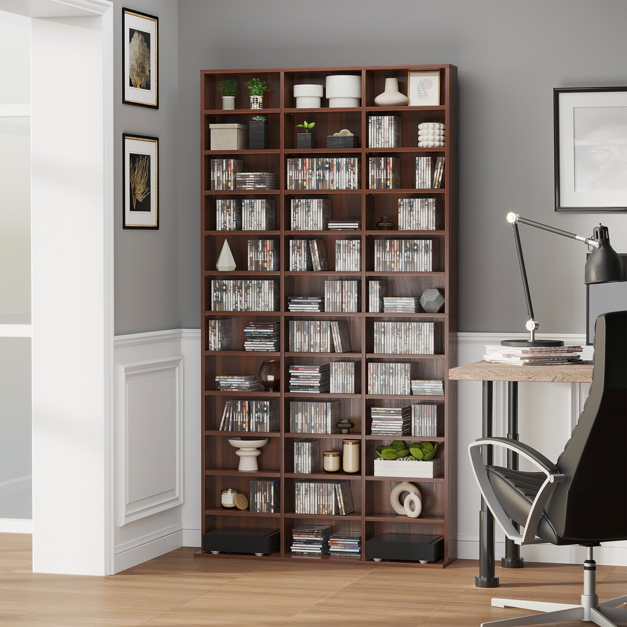 Libreria da Muro in Legno Marrone 195x102x23.5 cm