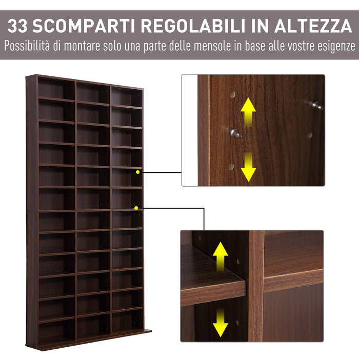 Libreria da Muro in Legno Marrone 195x102x23.5 cm