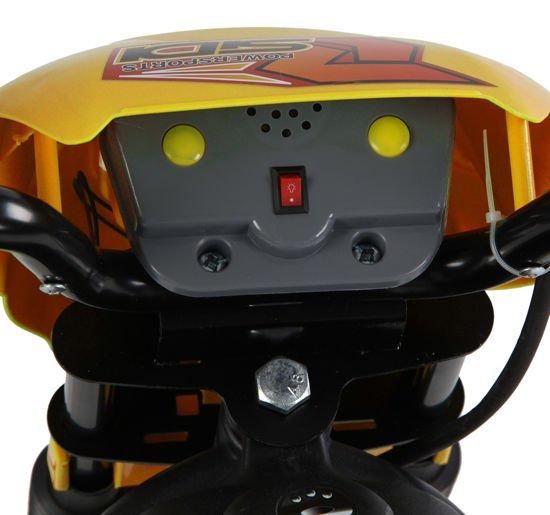 Moto Cross Elettrica per Bambini 6V con Rotelle Giallo