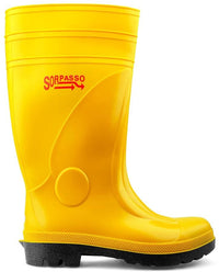 Stivale Di Sicurezza Antinfortunistico Impermeabile In Pvc Colore Giallo Con Suola E Puntale In Acciaio-S5 Src Socim-Misura 45