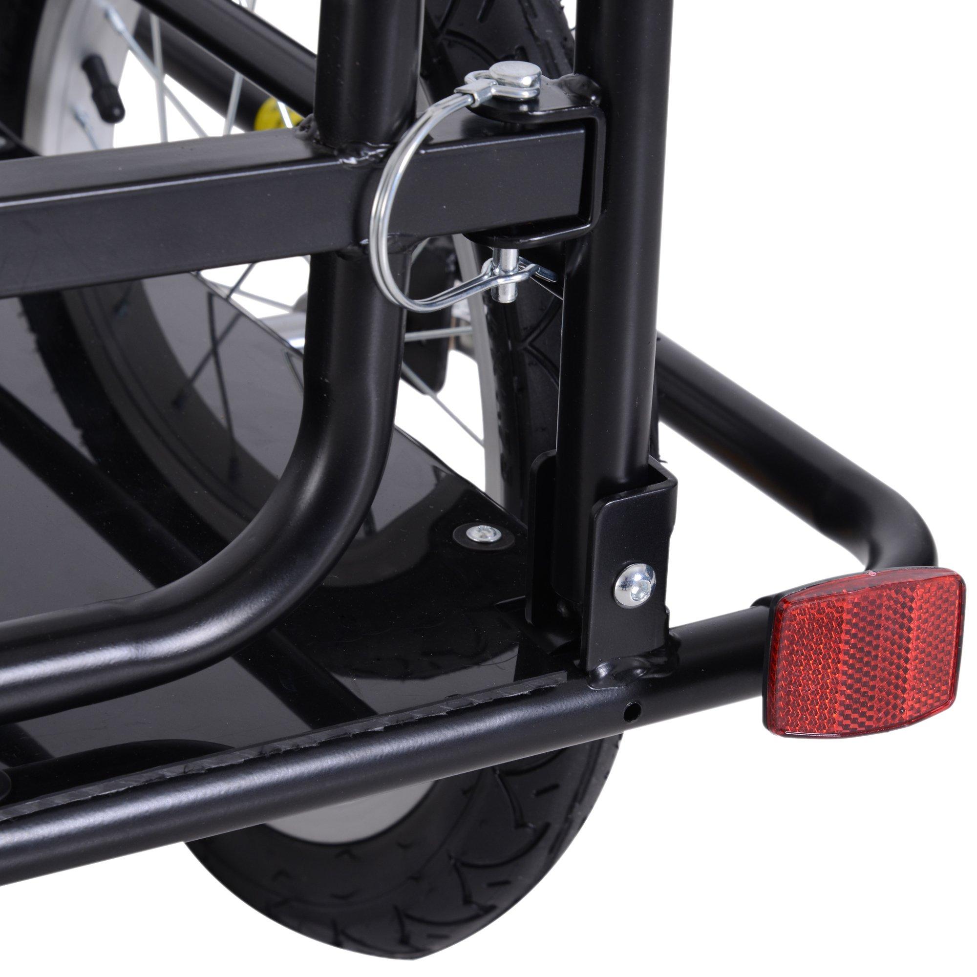 Carrello Rimorchio per Bicicletta Nero 156x72x82 cm