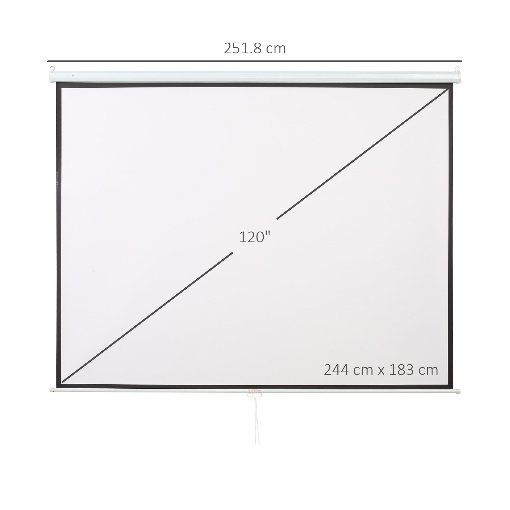 Schermo di Proiezione a Parete 120 Pollici 244x183 cm