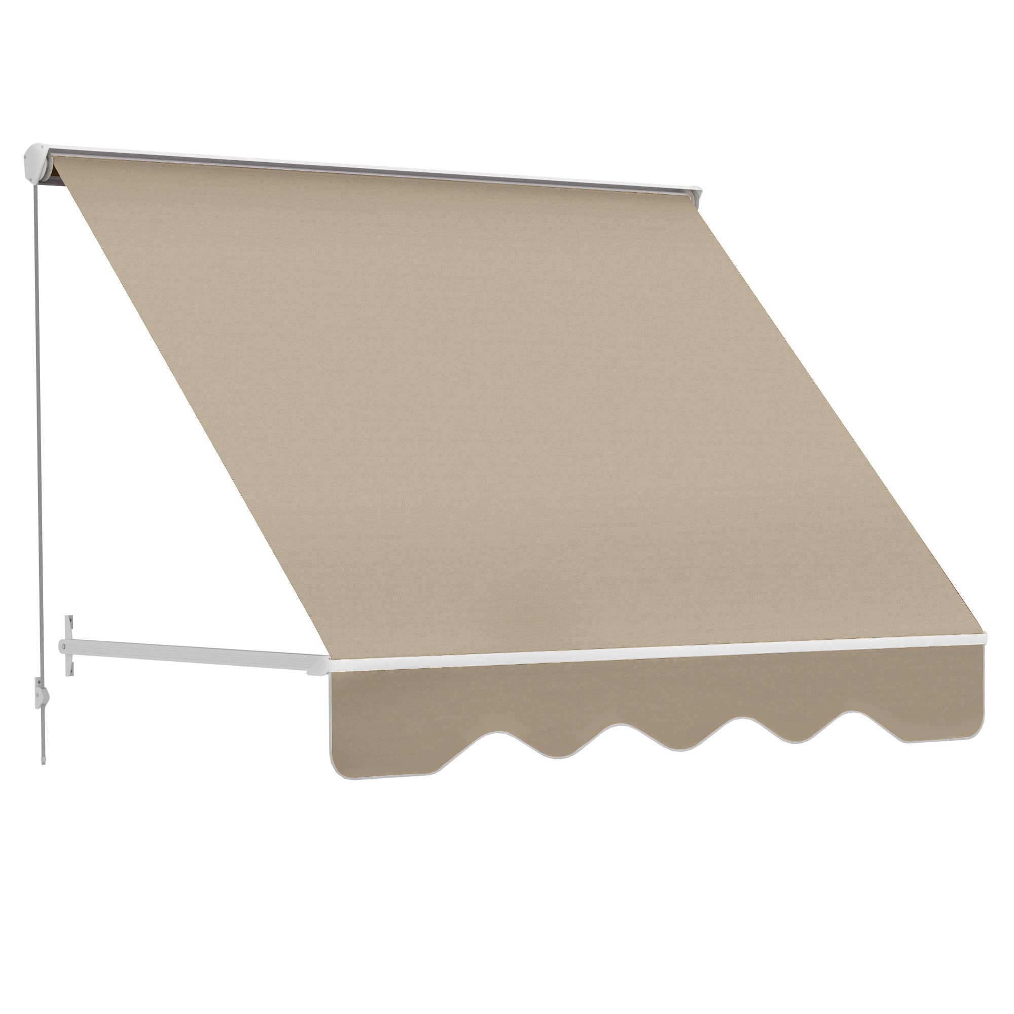 Tenda da Sole Avvolgibile a Parete a Caduta Impermeabile Beige 180x70 cm