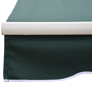 Tenda da Sole Avvolgibile Manuale a Parete Tessuto di Poliestere Verde 2.5x2m