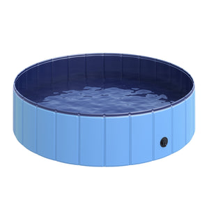 Piscina per Animali Domestici in Plastica Bordo Stabile 120x30 cm Blu