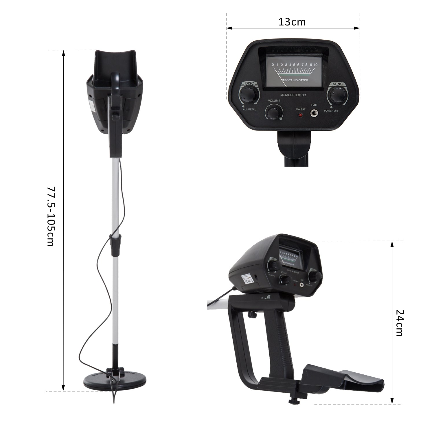 Metal Detector Impermeabile con Sistema di Discriminazione e Attacco per Cuffia