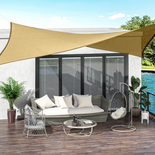 Tenda Vela da Giardino 4x6m in PE Sabbia